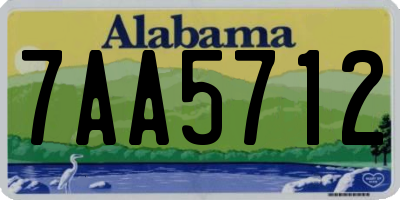 AL license plate 7AA5712