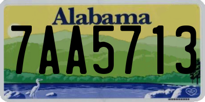 AL license plate 7AA5713