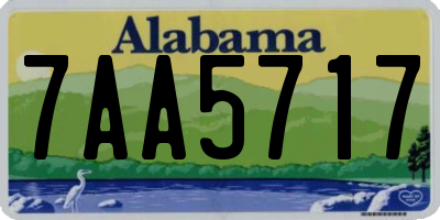 AL license plate 7AA5717