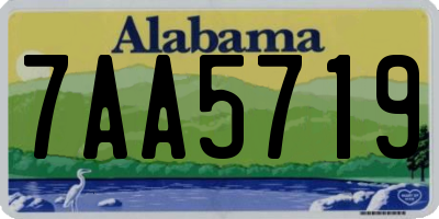 AL license plate 7AA5719