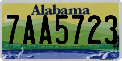 AL license plate 7AA5723