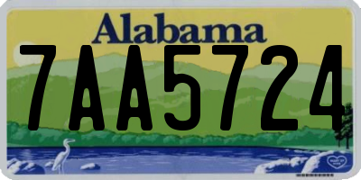 AL license plate 7AA5724