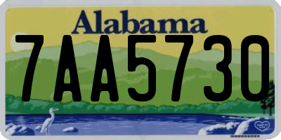 AL license plate 7AA5730