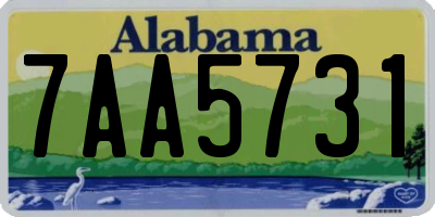 AL license plate 7AA5731