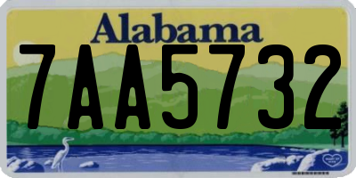 AL license plate 7AA5732