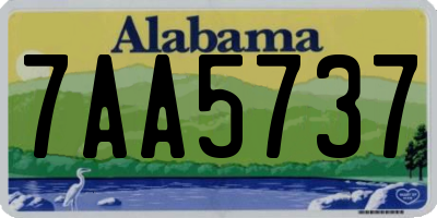 AL license plate 7AA5737