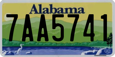 AL license plate 7AA5741