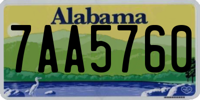 AL license plate 7AA5760