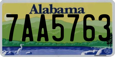 AL license plate 7AA5763