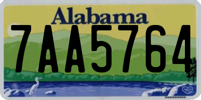AL license plate 7AA5764