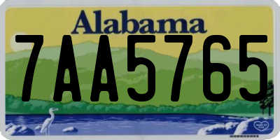 AL license plate 7AA5765