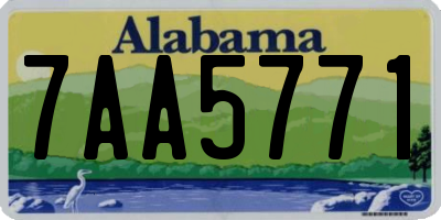 AL license plate 7AA5771