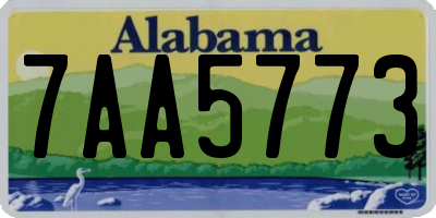 AL license plate 7AA5773