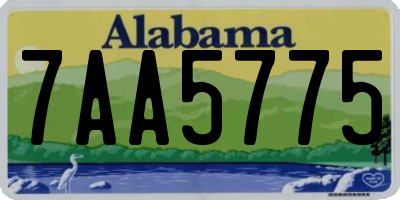 AL license plate 7AA5775