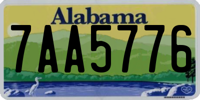 AL license plate 7AA5776