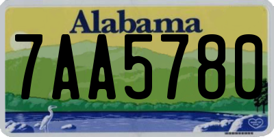 AL license plate 7AA5780
