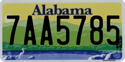 AL license plate 7AA5785