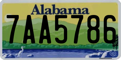 AL license plate 7AA5786