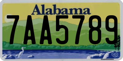 AL license plate 7AA5789
