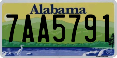 AL license plate 7AA5791