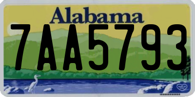AL license plate 7AA5793
