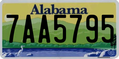 AL license plate 7AA5795
