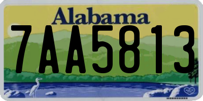 AL license plate 7AA5813