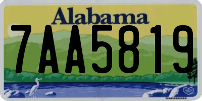 AL license plate 7AA5819