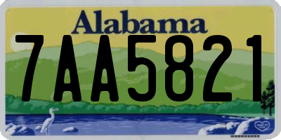 AL license plate 7AA5821