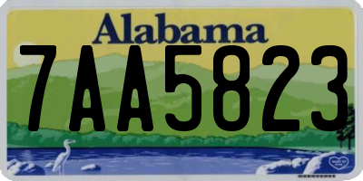 AL license plate 7AA5823