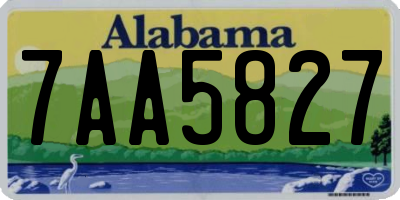 AL license plate 7AA5827