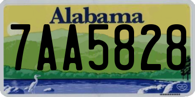 AL license plate 7AA5828