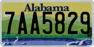 AL license plate 7AA5829
