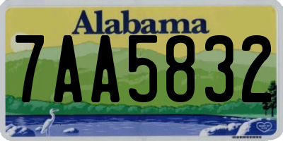 AL license plate 7AA5832