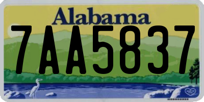 AL license plate 7AA5837