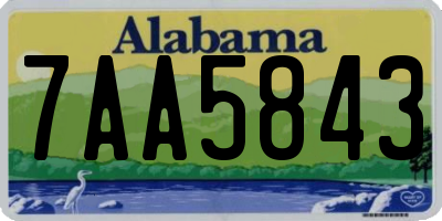 AL license plate 7AA5843