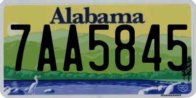 AL license plate 7AA5845