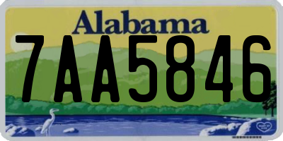 AL license plate 7AA5846