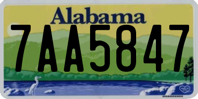 AL license plate 7AA5847