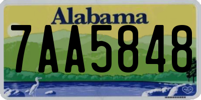 AL license plate 7AA5848