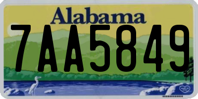 AL license plate 7AA5849
