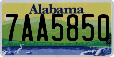 AL license plate 7AA5850