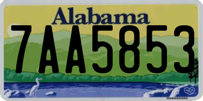 AL license plate 7AA5853