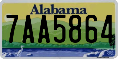 AL license plate 7AA5864