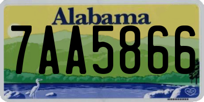 AL license plate 7AA5866
