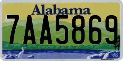 AL license plate 7AA5869