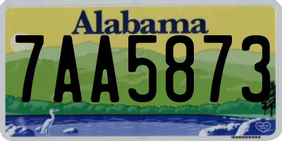 AL license plate 7AA5873