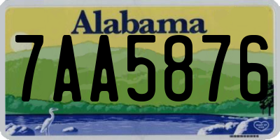 AL license plate 7AA5876