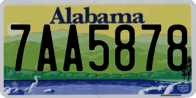 AL license plate 7AA5878