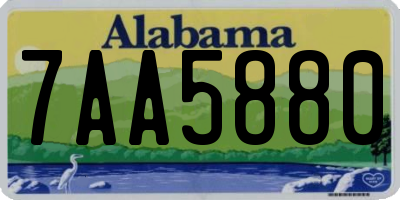 AL license plate 7AA5880